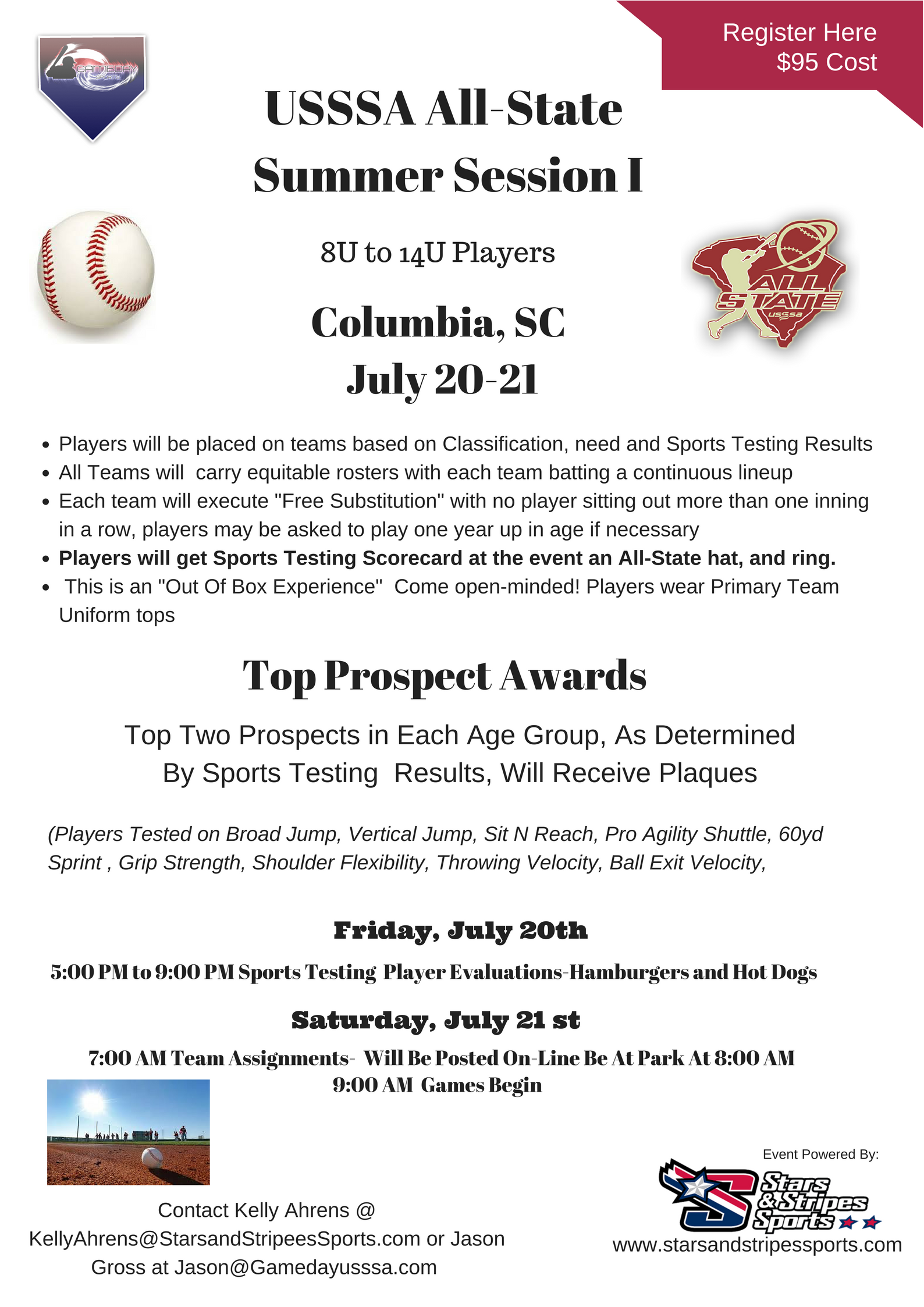 USSSA AllState July 20 & 21 S & S Baseball